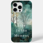 Groene Gouden Bomen Met Vogels Kerstmis Case-Mate iPhone Case (Achterkant)