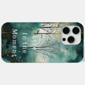 Groene Gouden Bomen Met Vogels Kerstmis Case-Mate iPhone Case (Achterkant (horizontaal))
