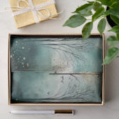 Groene Gouden Bomen Met Vogels Kerstmis Tissuepapier (Geschenk)