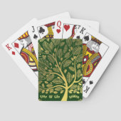 Groene gouden boom van de Greenery Foliage Spring Pokerkaarten (Achterkant)