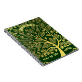 Groene gouden boom van de groenerij van de Levenst Notitieboek (Rechterzijde)