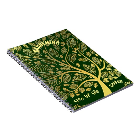 Groene gouden boom van de groenerij van de Levenst Notitieboek (Rechterzijde)