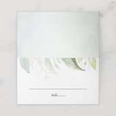 Groene Gouden Botanische Bladeren Plaatskaartje (Buitenkant ongevouwen)