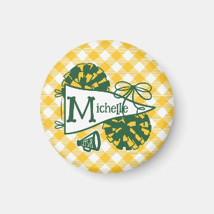 Groene Gouden Cheer Pennant Persoonlijke Locker Magneet