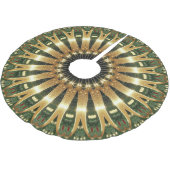 Groene Gouden Decorative Kerstboom Kleed Rok (Gekanteld)