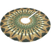Groene Gouden Decorative Kerstboom Vloerkleed Rok (Gekanteld)