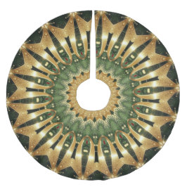 Groene Gouden Decorative Kerstboom Vloerkleed Rok