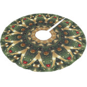 Groene Gouden Decorative Kerstboom Vloerkleed Rok (Gekanteld)