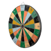 Groene gouden en Oranje spelkamerkleuren Dartbord (Voorkant Rechts)