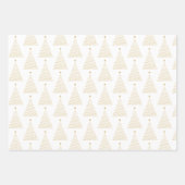 Groene, gouden en zwarte lijn kerstbomen inpakpapier vel (Voorkant 2)