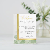 Groene & Gouden Eucalyptus Trouwmenu