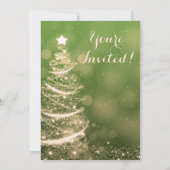 Groene & gouden feestdag kaart (Achterkant)