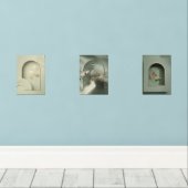 Groene & Gouden Folie Minimalistische Muurkunst Muurkunst Sets (Houten vloer)