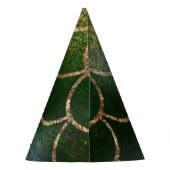 Groene & Gouden Glans Zeemeermin Schubben Feesthoedjes (Achterkant)