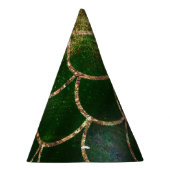 Groene & Gouden Glans Zeemeermin Schubben Feesthoedjes (Rechts)