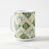 GROENE & GOUDEN IERSE TAKKEN & RANKEN KOFFIEMOK (Voorkant links)