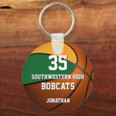 Groene gouden jongens, basketbalteamgeest sleutelhanger (Voorkant)