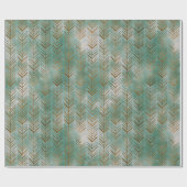 Groene & Gouden Kerst Trendy Pijl Vakantie Cadeaupapier (Vlak)