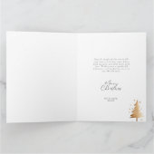 Groene Gouden Kerstboom Kaart (Binnen)