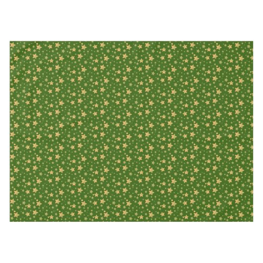 Groene gouden kerststerren Elegant  Bright Tafelkleed (Voorkant (Horizontaal))
