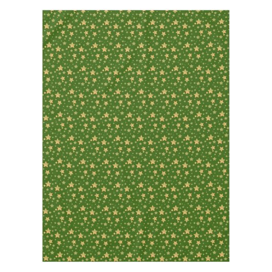 Groene gouden kerststerren Elegant  Bright Tafelkleed (Voorkant)