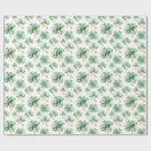 Groene Gouden Klaver St. Patrick's Dag Cadeaupapier (Vlak)