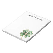Groene Gouden Klaver St. Patrick's Dag Notitieblok (Linkerzijde)