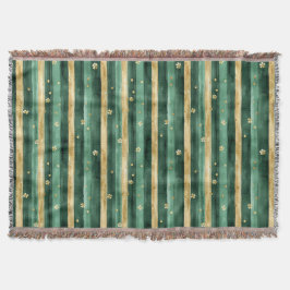 Groene Gouden Klaver St. Patrick's Dag Strepen Deken