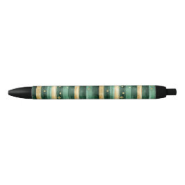Groene Gouden Klaver St. Patrick's Day Strepen Zwarte Inkt Pen