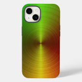 Groene & Gouden Metallic Vortex Case-Mate iPhone Case (Achterkant)