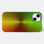 Groene & Gouden Metallic Vortex Case-Mate iPhone Case (Achterkant (horizontaal))