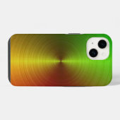Groene & Gouden Metallic Vortex iPhone Hoesje (Achterkant horizontaal)
