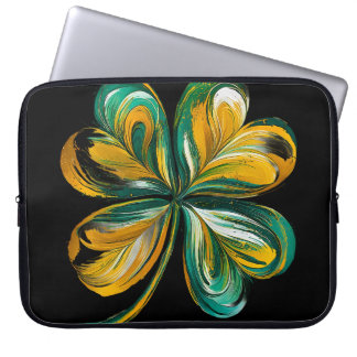 GROENE & GOUDEN PENSEEL LOOK IERSE SHAMROCK LAPTOP SLEEVE
