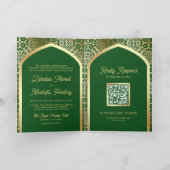 Groene Gouden Perzische Boog QR Code Moslim Bruilo (Binnen)
