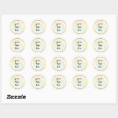 Groene gouden ringen Glitter Custom Logo Class Ronde Sticker (Vel)
