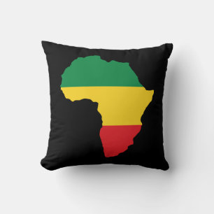 Groene, Gouden & Rode Afrikaanse Vlag Kussen