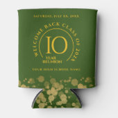 Groene & Gouden School College Class Reunion Blikjeskoeler (Voorkant)