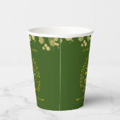 Groene & Gouden School College Class Reunion Papieren Bekers (Rechts)