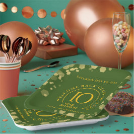 Groene & Gouden School College Class Reunion Papieren Bordje