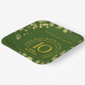 Groene & Gouden School College Class Reunion Papieren Bordje (Gebogen)