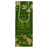 Groene & Gouden School College Class Reunion Wijn Cadeautas (Voorkant)