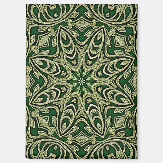 Groene Gouden Siermagneet Magneet (Voorkant)