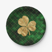  groene gouden sjamrock St Patricks Day Papieren Bordje (Voorkant)