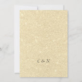 Groene gouden sneeuwvlok winter wonderland bruilof kaart (Achterkant)