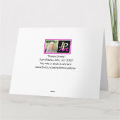 Groene gouden sterren met naam Happy Birthday Kaar Kaart (Achterkant)