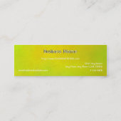 Groene gouden strepen en kralen  Slimline Mini Visitekaartje (Achterkant)
