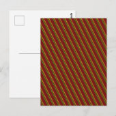 Groene & Gouden Strepen Glitter Briefkaart (Voorkant / Achterkant)