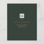 Groene Gouden Trouwkaart Save the Date Kaarten (Achterkant)