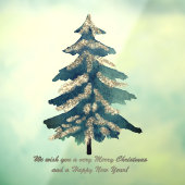Groene gouden Waterverf kerstbomen Raamsticker (Vel 3)