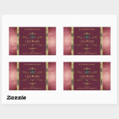 Groene goudetiketten met Glitter Borders Logo Rechthoekige Sticker (Vel)